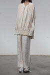 Mutedance 25 Autumn/Winter Drawstring V-Neck Shirt Hand-dyed Classic MD-MD25FW48-nude (MD25FW47)